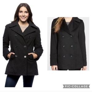 MICHAEL KORS Wool Blend Black Peacoat Sz.L